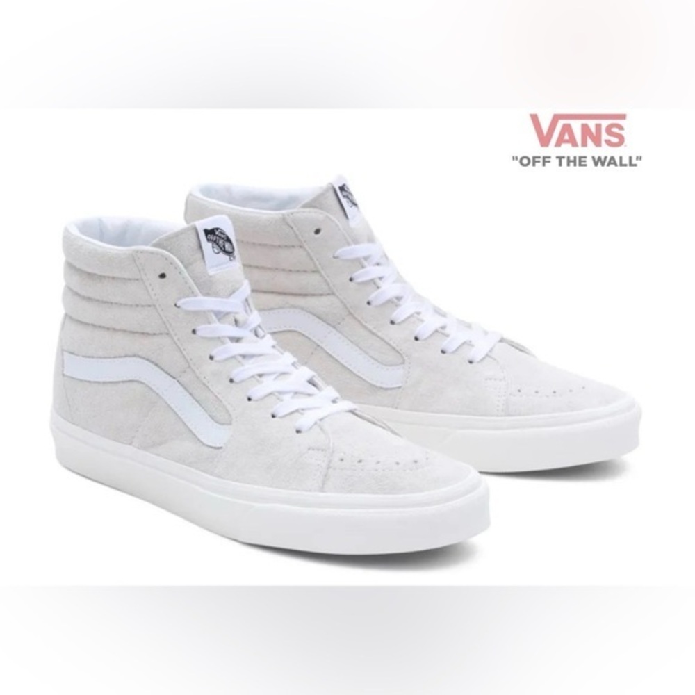 UEC VANS SK8-HI PIG SUEDE, BLANC DE BLANC Men’s Sz 7